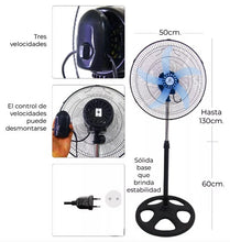 Cargar imagen en el visor de la galería, Ventilador 5 Aspas 3 En 1 Pared/piso/pedestal 18
