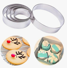 Cargar imagen en el visor de la galería, Set X 5 Moldes Cortadores Galletas Circulo Tamaños
