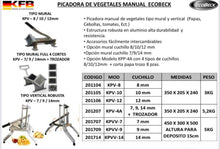 Cargar imagen en el visor de la galería, Picadora de vegetales manual ecobeck, tipo vertical robusta

