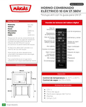 Cargar imagen en el visor de la galería, HORNO COMBINADO ELÉCTRICO 10GN 1/1 380V
