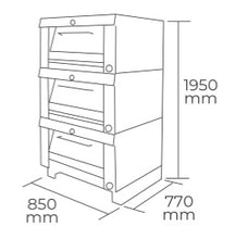 Cargar imagen en el visor de la galería, Horno 3 cámaras 65 x 58 GLP
