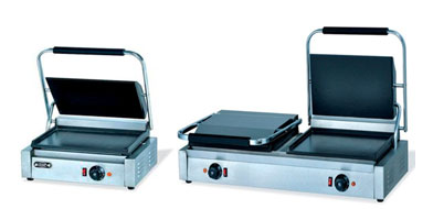 PLANCHA DOBLE CONTACTO LISA ECOBECK MODELO HEG-811B SIMPLE, MEDIDAS 410x410x210mm, 1,8 Kw.