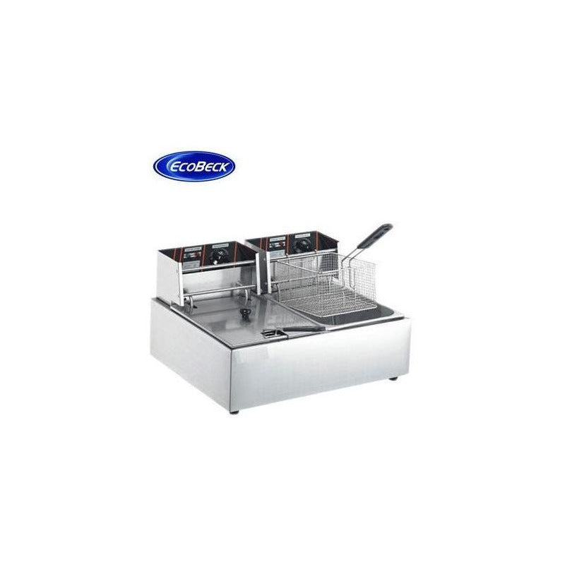Freidora Electrica 2 Tachos 6+6 Litros